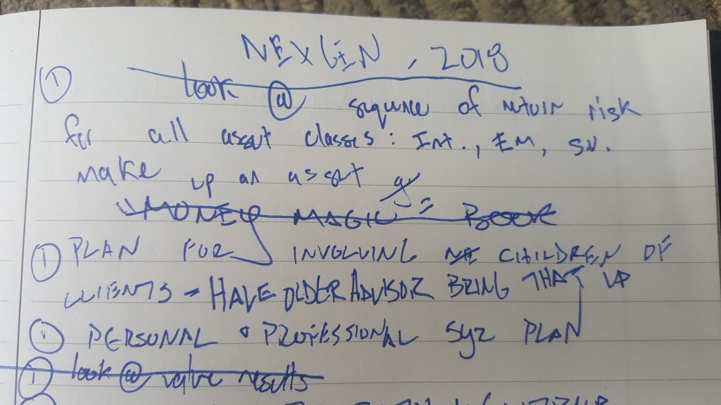 Some of my actual notes from Gathering 2018